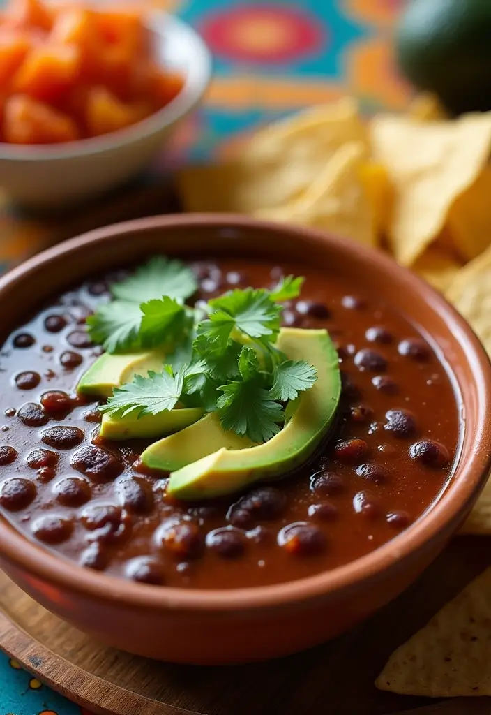 27 Healthy Clean Eating Crock Pot Soup Recipes to Try This Week - 5. Spicy Black Bean Soup