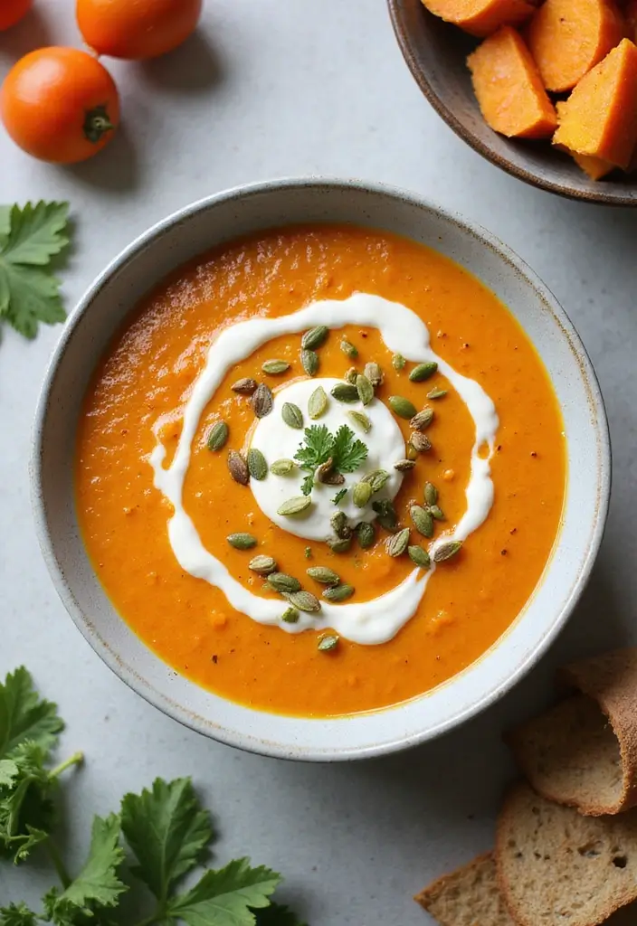 27 Healthy Clean Eating Crock Pot Soup Recipes to Try This Week - 7. Sweet Potato and Carrot Soup