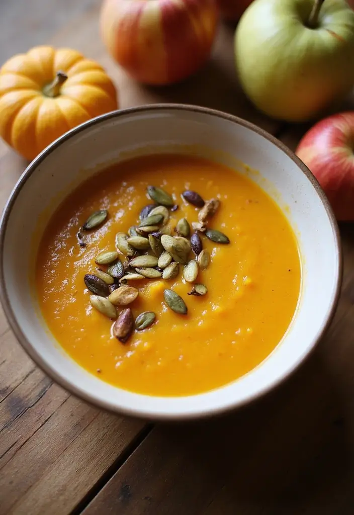 27 Healthy Clean Eating Crock Pot Soup Recipes to Try This Week - 9. Butternut Squash and Apple Soup