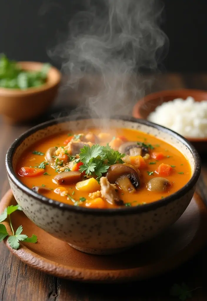 27 Recipes Using a Can of Mushroom Soup for Busy Nights 95 27 Recipes Using a Can of Mushroom Soup for Busy Nights - 15. One-Pot Mushroom Soup Curry