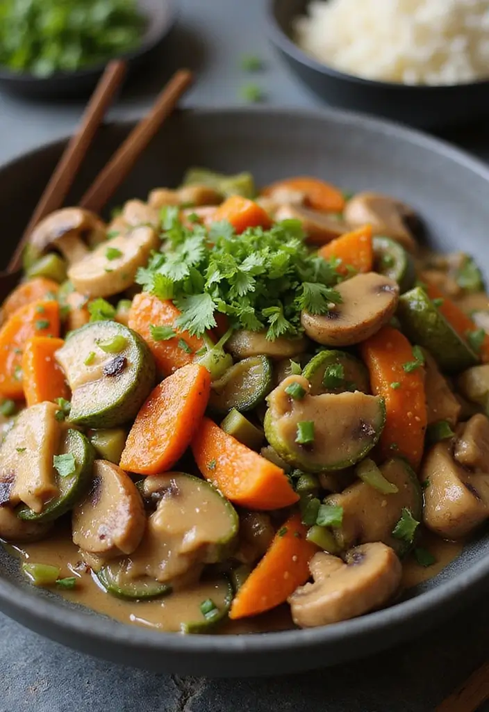 27 Recipes Using a Can of Mushroom Soup for Busy Nights 114 27 Recipes Using a Can of Mushroom Soup for Busy Nights - 18. Mushroom Soup Vegetable Stir-Fry