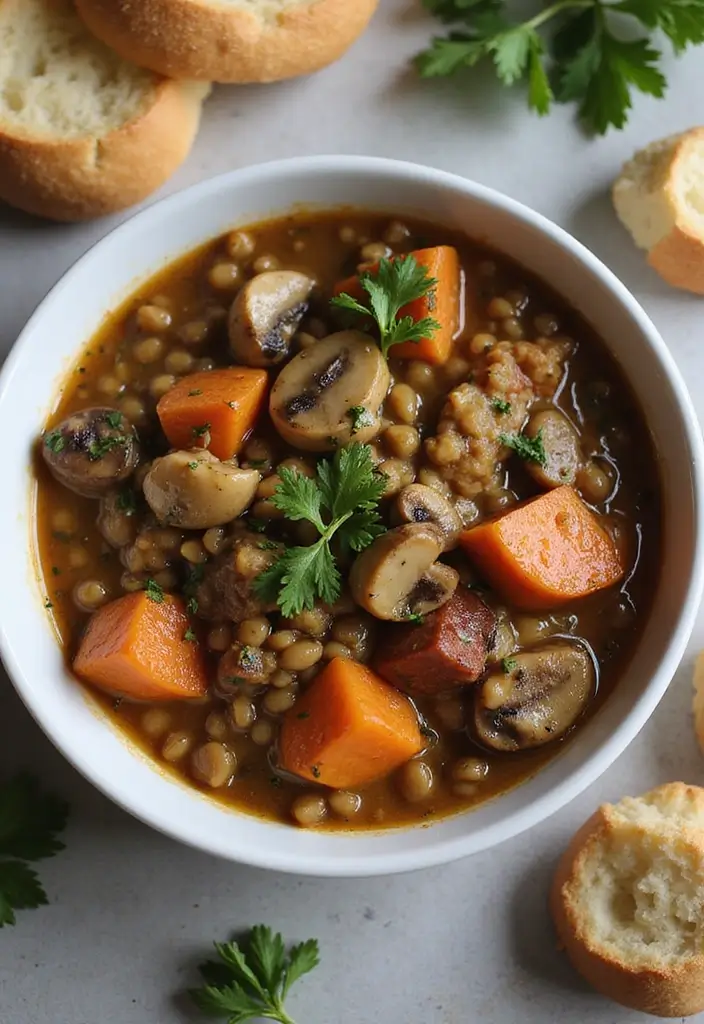 27 Recipes Using a Can of Mushroom Soup for Busy Nights 163 27 Recipes Using a Can of Mushroom Soup for Busy Nights - 25. Mushroom Soup and Lentil Stew