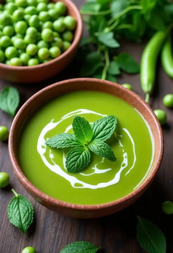 28 Instant Pot Healthy Vegetarian Soup Recipes for Every Day 81 28 Instant Pot Healthy Vegetarian Soup Recipes for Every Day - 13. Rustic Pea and Mint Soup