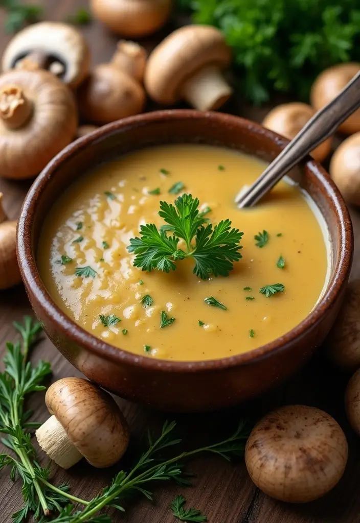 28 Instant Pot Healthy Vegetarian Soup Recipes for Every Day 102 28 Instant Pot Healthy Vegetarian Soup Recipes for Every Day - 16. Creamy Mushroom Soup