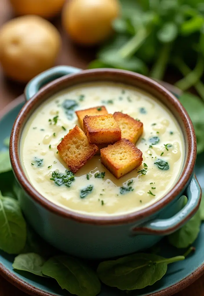 28 Instant Pot Healthy Vegetarian Soup Recipes for Every Day 137 28 Instant Pot Healthy Vegetarian Soup Recipes for Every Day - 21. Potato and Spinach Soup