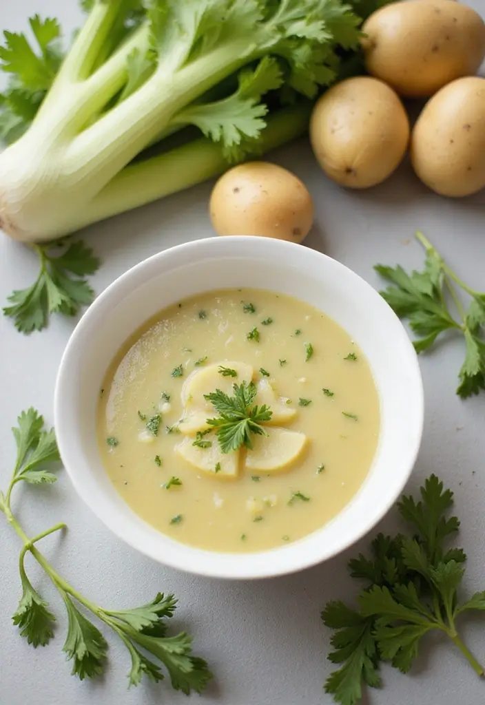 28 Instant Pot Healthy Vegetarian Soup Recipes for Every Day 142 28 Instant Pot Healthy Vegetarian Soup Recipes for Every Day - 22. Celery and Potato Soup
