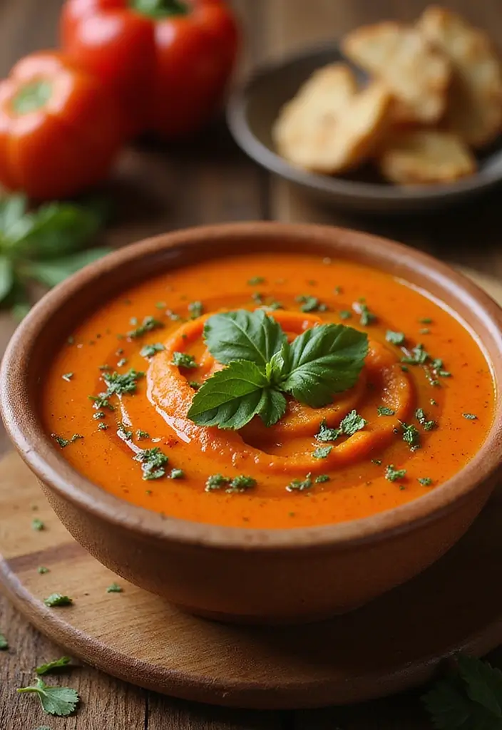 28 Keto Low Carb Soup Recipes to Keep You Full and Fit 117 28 Keto Low Carb Soup Recipes to Keep You Full and Fit - 19. Roasted Red Pepper Soup