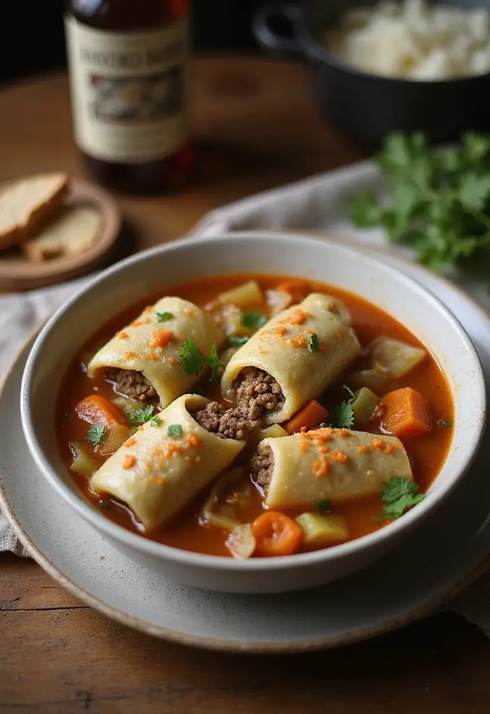 28 Keto Low Carb Soup Recipes to Keep You Full and Fit 138 28 Keto Low Carb Soup Recipes to Keep You Full and Fit - 22. Cabbage Roll Soup
