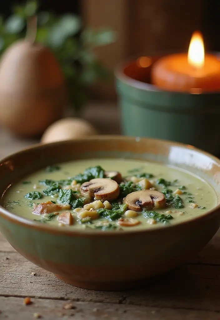 28 Keto Low Carb Soup Recipes to Keep You Full and Fit 46 28 Keto Low Carb Soup Recipes to Keep You Full and Fit - 8. Creamy Spinach and Mushroom Soup
