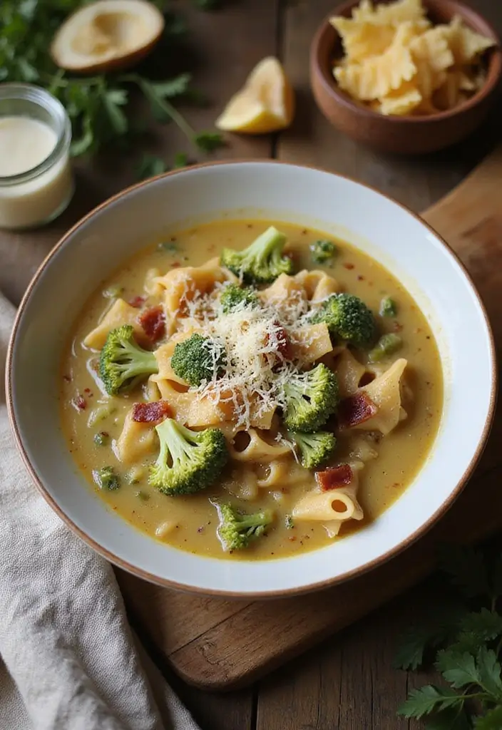28 Recipes Using Cream of Broccoli Soup for Cozy Dinners 90 28 Recipes Using Cream of Broccoli Soup for Cozy Dinners - 14. Broccoli Soup and Bacon Pasta