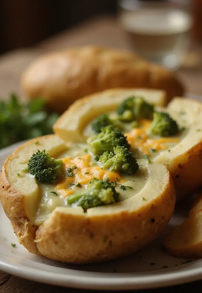 28 Recipes Using Cream of Broccoli Soup for Cozy Dinners 160 28 Recipes Using Cream of Broccoli Soup for Cozy Dinners - 24. Broccoli and Cheese Baked Potatoes