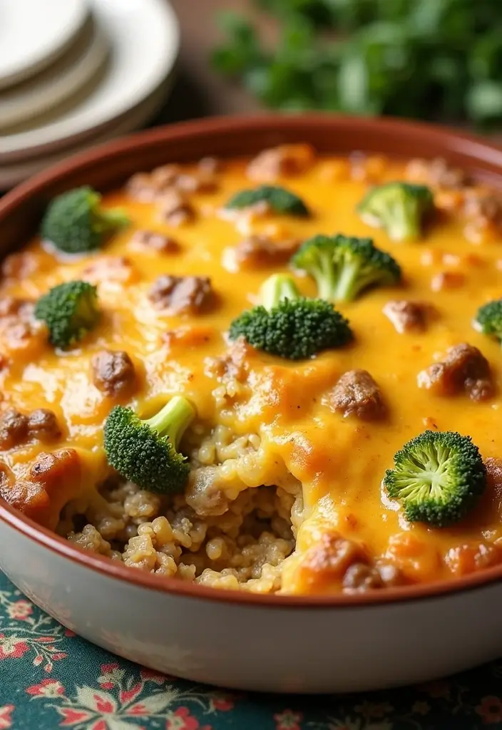 28 Recipes Using Cream of Broccoli Soup for Cozy Dinners 36 28 Recipes Using Cream of Broccoli Soup for Cozy Dinners - 6. Cheesy Broccoli Beef Casserole