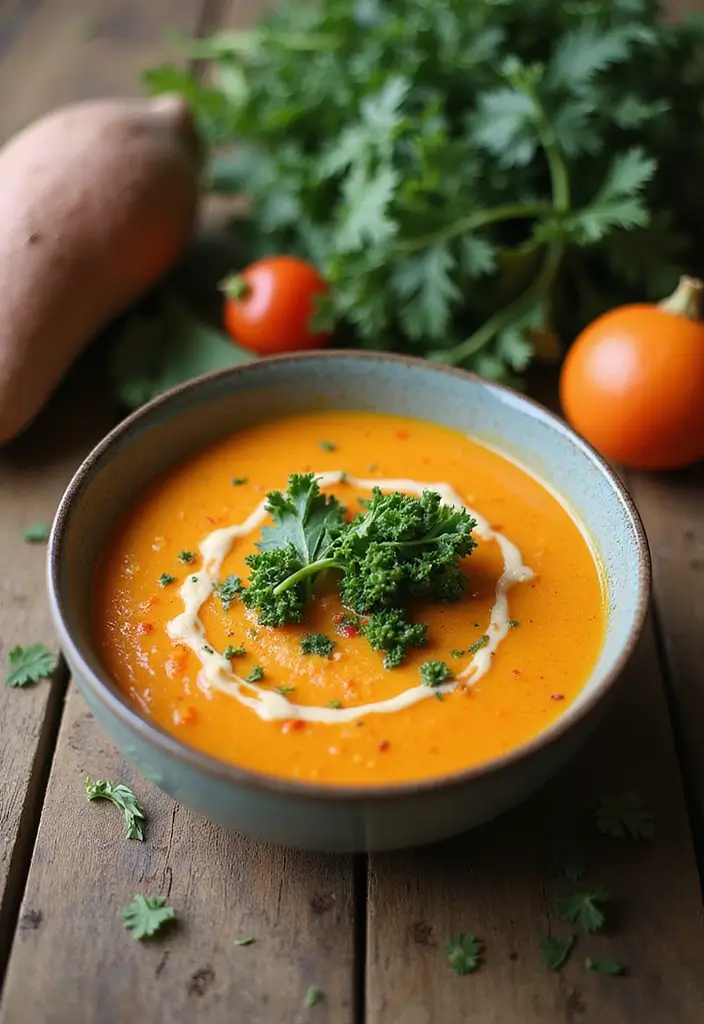 29 Best Vegetable Soup Recipes Ever for Cozy Days 62 29 Best Vegetable Soup Recipes Ever for Cozy Days 10. Sweet Potato and Kale Soup