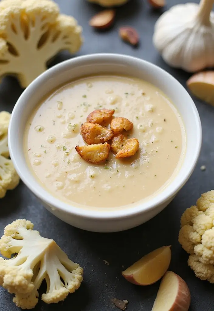 29 Ninja Blender and Soup Maker Recipes to Try This Winter 18 29 Ninja Blender and Soup Maker Recipes to Try This Winter - 4. Creamy Cauliflower and Garlic Soup