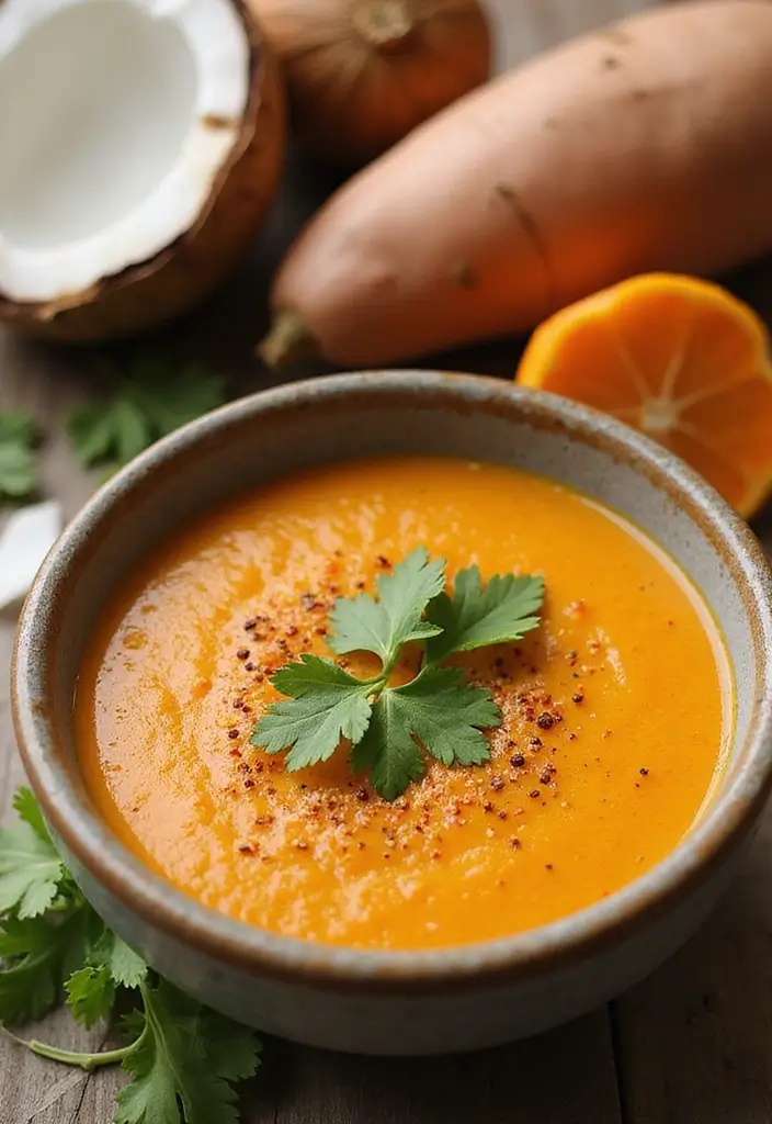 29 Ninja Blender and Soup Maker Recipes to Try This Winter 32 29 Ninja Blender and Soup Maker Recipes to Try This Winter - 6. Sweet Potato and Coconut Soup