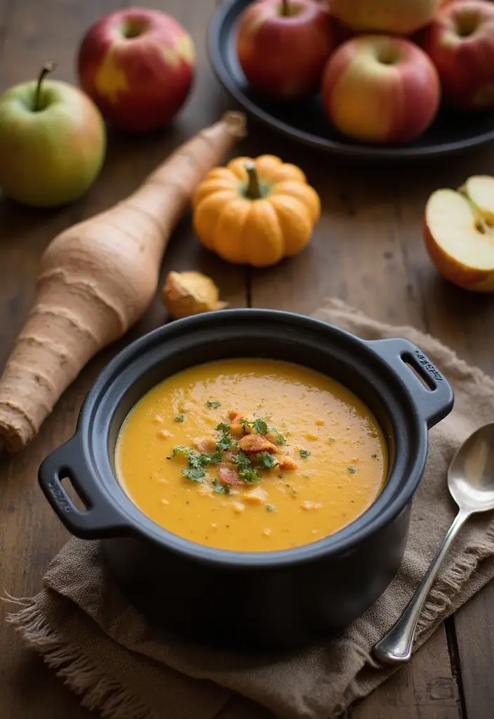 29 Parsnip and Apple Soup Recipes for Fall 102 29 Parsnip and Apple Soup Recipes for Fall - 16. Slow-Cooker Parsnip and Apple Soup