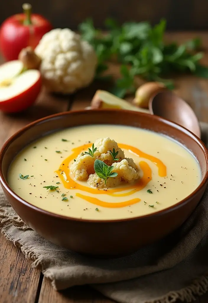 29 Parsnip and Apple Soup Recipes for Fall 116 29 Parsnip and Apple Soup Recipes for Fall - 18. Parsnip and Apple Soup with Cauliflower