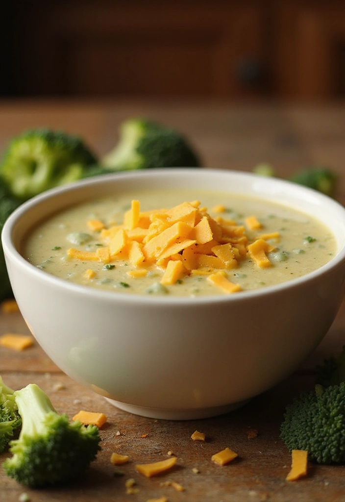 30 Bariatric Full Liquid Soup Recipes for Recovery Meals - 10. Creamy Broccoli and Cheese Soup
