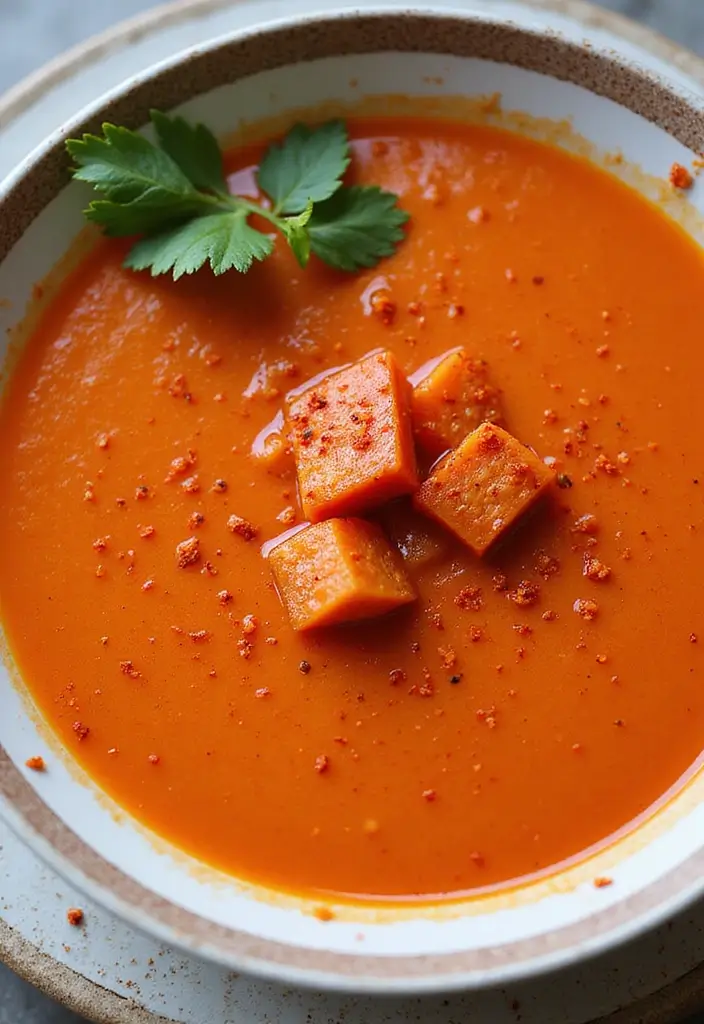 30 Bariatric Full Liquid Soup Recipes for Recovery Meals - 12. Roasted Red Pepper Soup