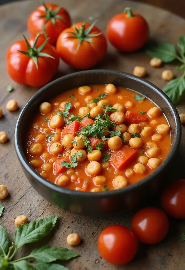 30 Bariatric Full Liquid Soup Recipes for Recovery Meals - 15. Tomato and Chickpea Soup
