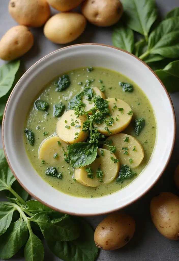 30 Bariatric Full Liquid Soup Recipes for Recovery Meals - 19. Spinach and Potato Soup