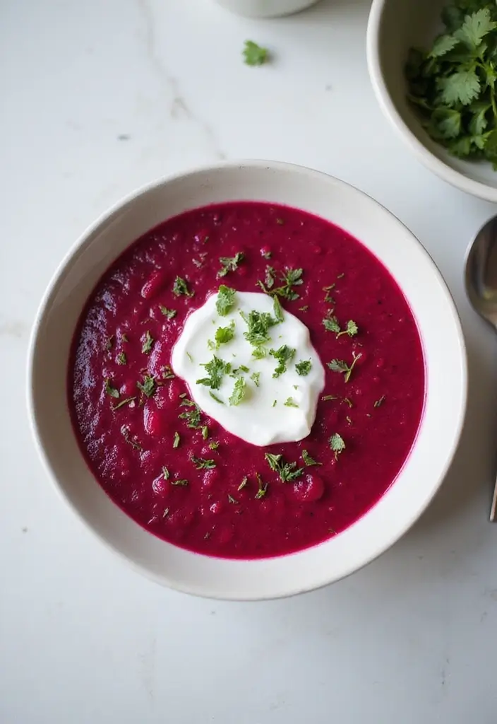30 Bariatric Full Liquid Soup Recipes for Recovery Meals - 26. Beet and Yogurt Soup