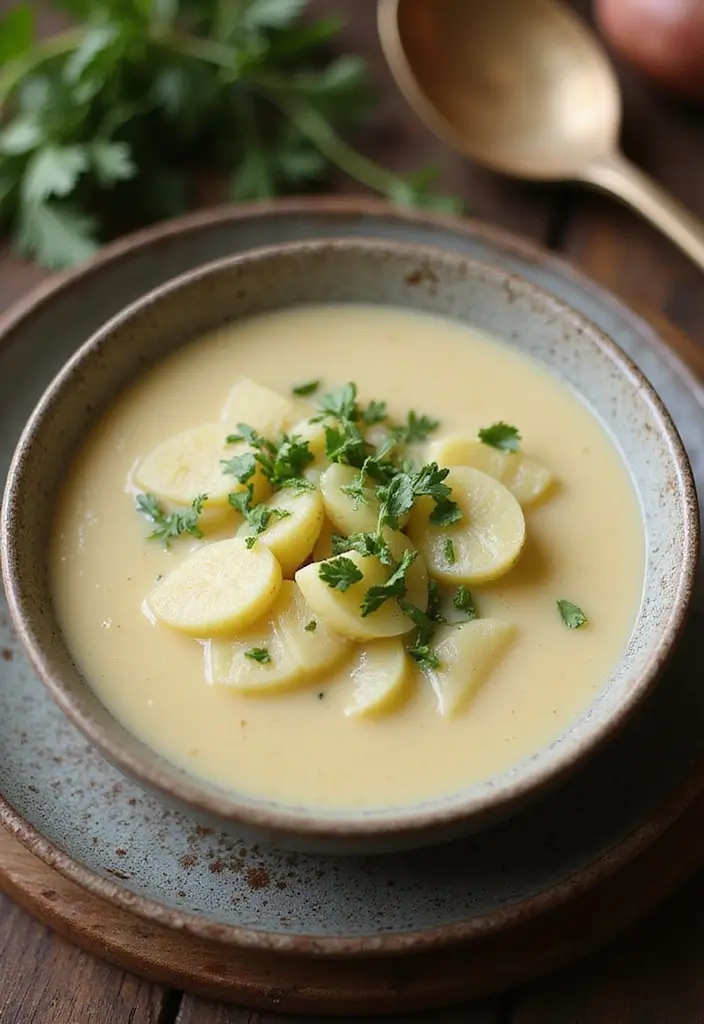 30 Bariatric Full Liquid Soup Recipes for Recovery Meals - 29. Creamy Potato and Leek Soup