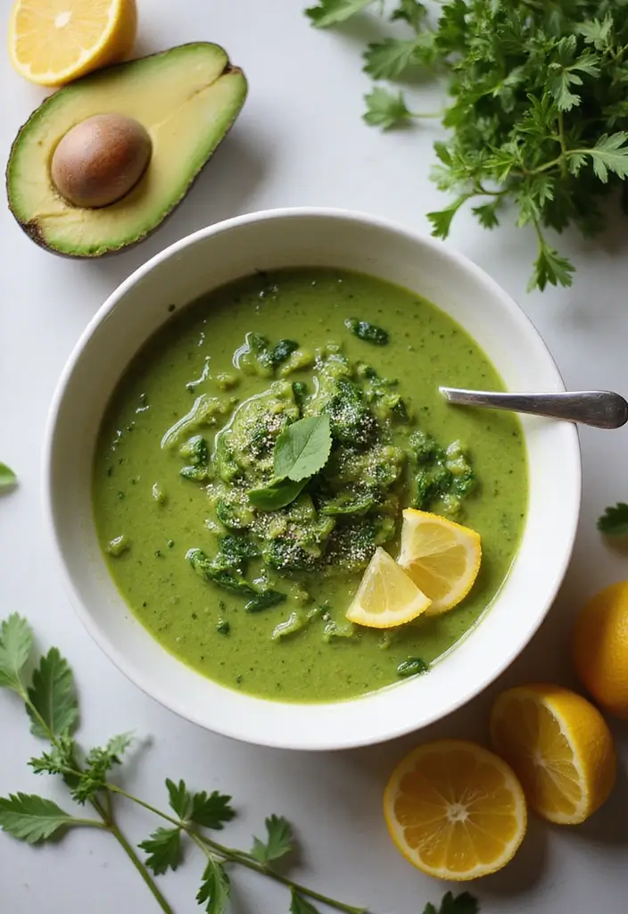 30 Bariatric Full Liquid Soup Recipes for Recovery Meals - 5. Spinach and Avocado Soup