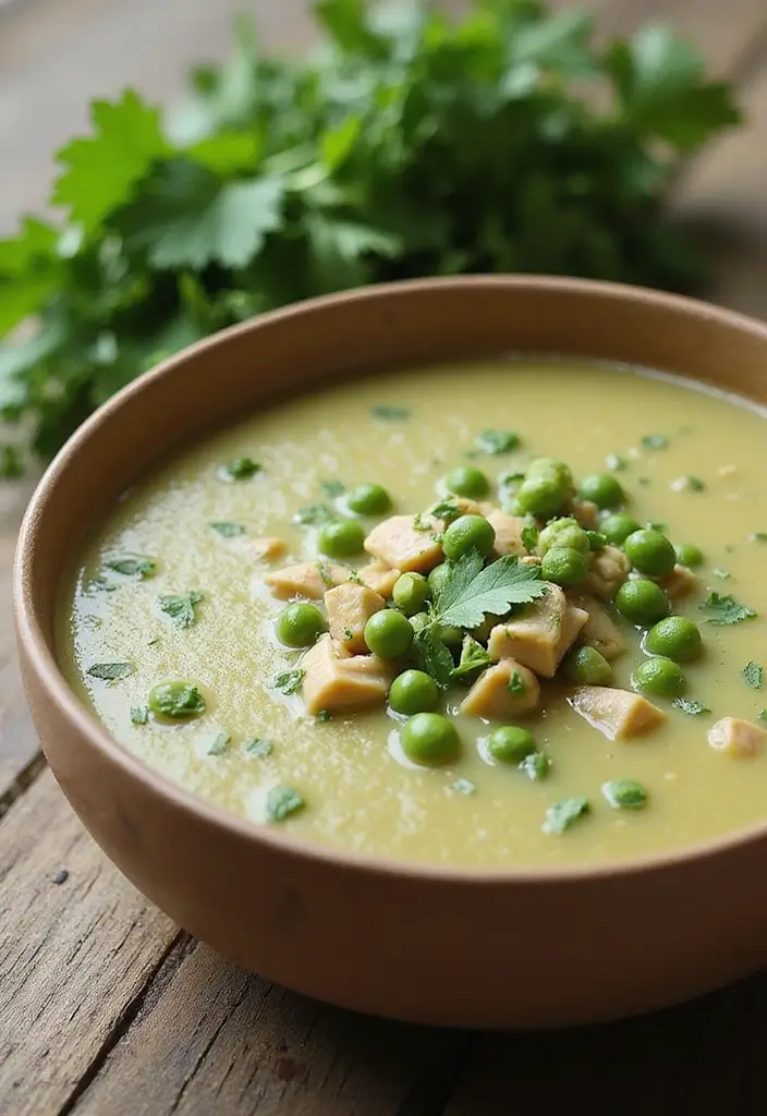 30+ Best Chicken Soup Recipes Ever to Warm the Soul 177 30+ Best Chicken Soup Recipes Ever to Warm the Soul - 29. Chicken and Pea Soup