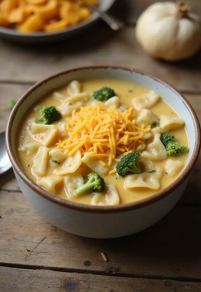 30+ Bow Tie Pasta Soup Recipes Everyone Will Love - 14. Cheesy Bow Tie Pasta Soup with Broccoli