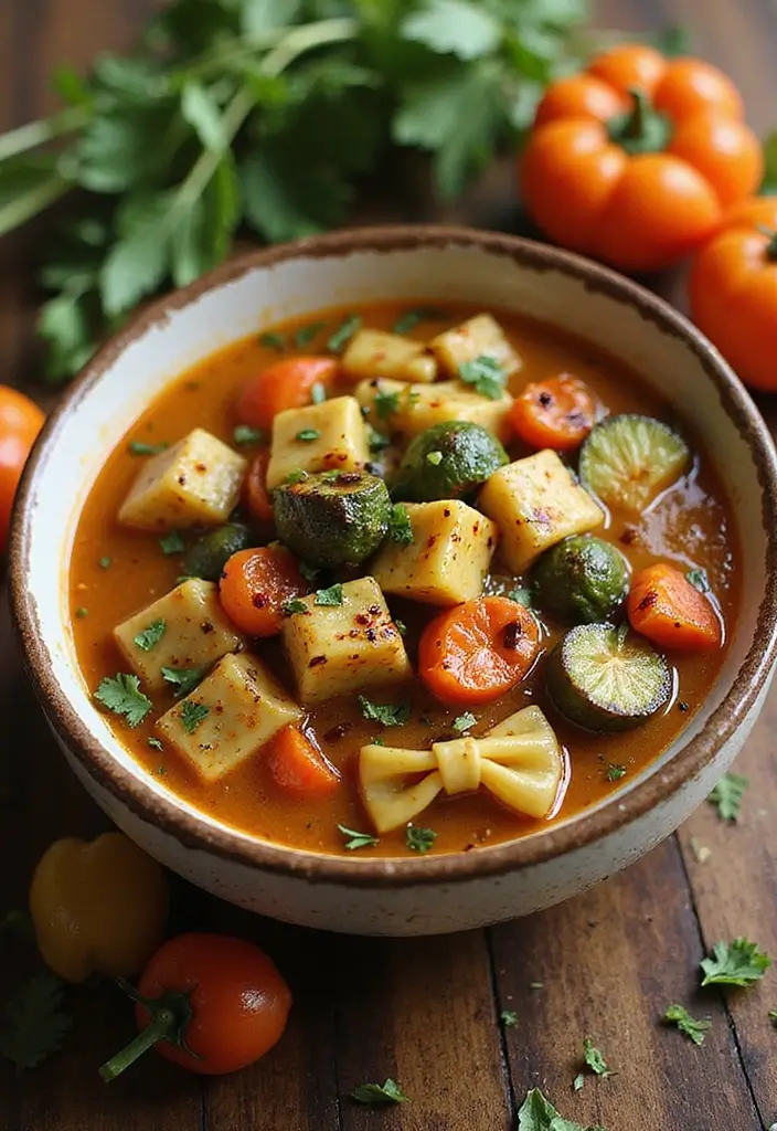 30+ Bow Tie Pasta Soup Recipes Everyone Will Love - 16. Roasted Vegetable Bow Tie Pasta Soup
