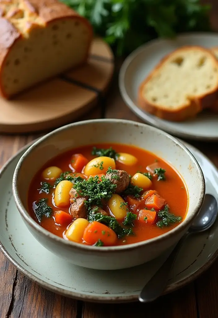30+ Bow Tie Pasta Soup Recipes Everyone Will Love - 6. Italian Sausage and Kale Bow Tie Pasta Soup