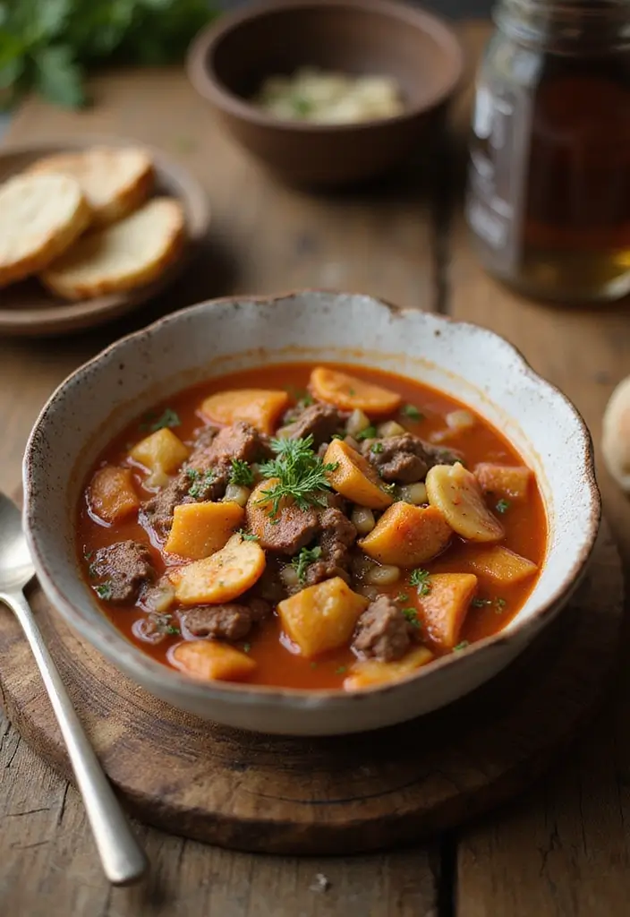 30+ Bow Tie Pasta Soup Recipes Everyone Will Love - 7. Hearty Beef Bow Tie Pasta Soup