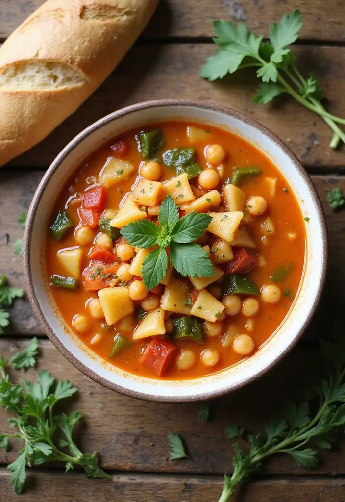 30+ Bow Tie Pasta Soup Recipes Everyone Will Love - 8. Mediterranean Chickpea Bow Tie Pasta Soup