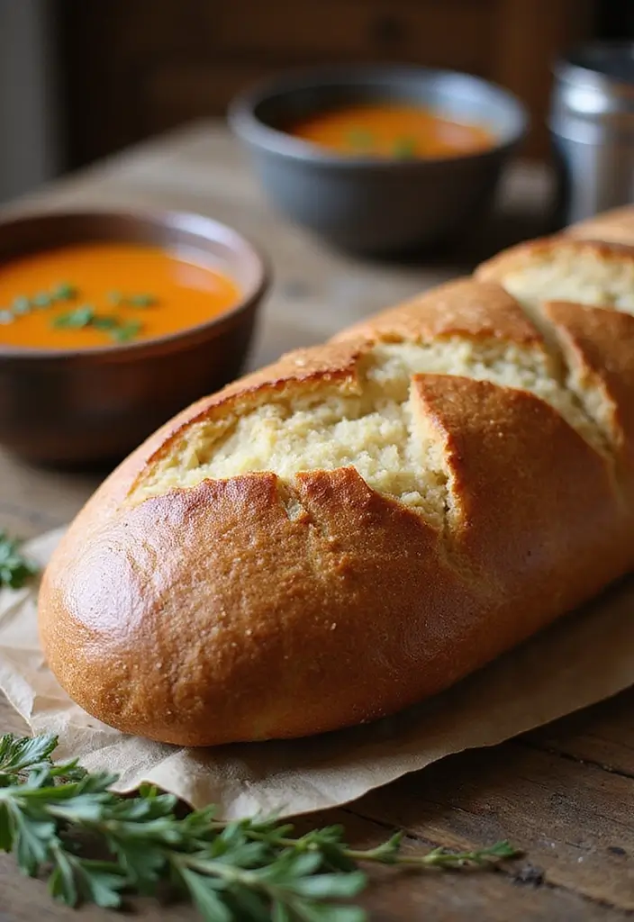 30 Bread Recipes to Go With Soup for the Perfect Meal Combo 1 30 Bread Recipes to Go With Soup for the Perfect Meal Combo - 1. Classic French Baguette