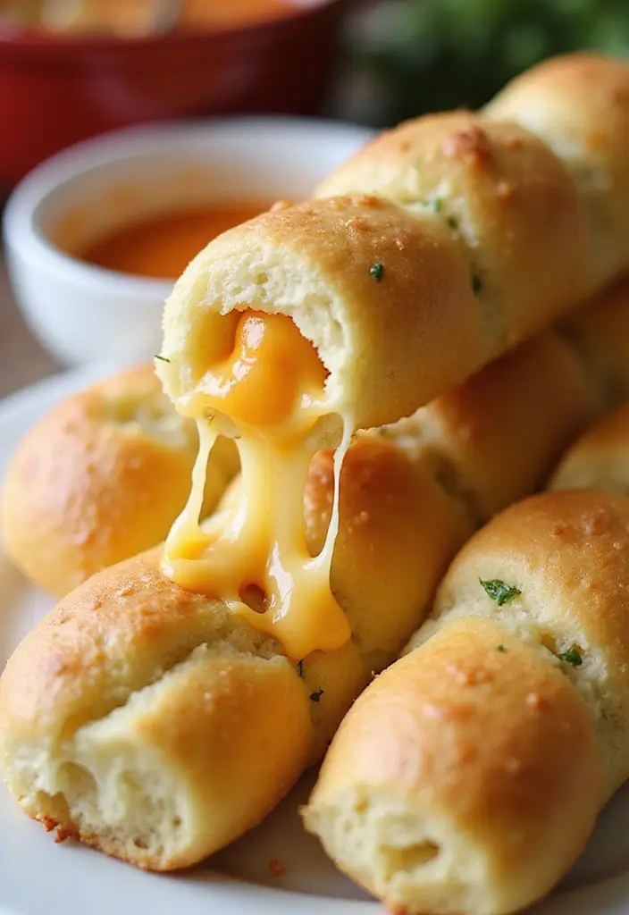 30 Bread Recipes to Go With Soup for the Perfect Meal Combo 6 30 Bread Recipes to Go With Soup for the Perfect Meal Combo - 2. Cheesy Garlic Breadsticks