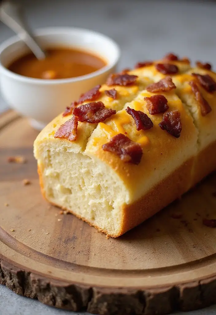 30 Bread Recipes to Go With Soup for the Perfect Meal Combo 129 30 Bread Recipes to Go With Soup for the Perfect Meal Combo - 21. Bacon Cheddar Bread