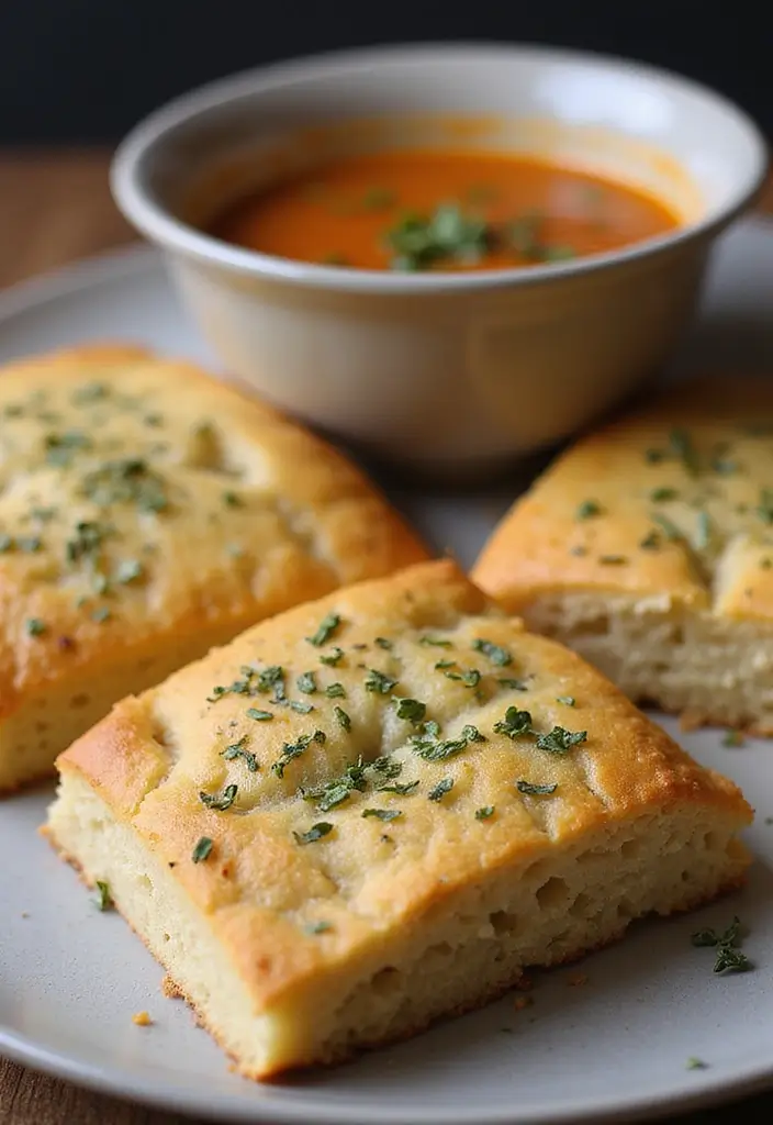 30 Bread Recipes to Go With Soup for the Perfect Meal Combo 30 30 Bread Recipes to Go With Soup for the Perfect Meal Combo - 6. Savory Herb Focaccia