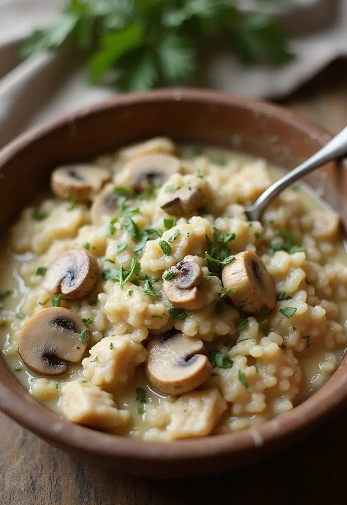 30+ Chicken and Campbell Soup Recipes That Are Family Favorites - 16. Chicken and Mushroom Risotto