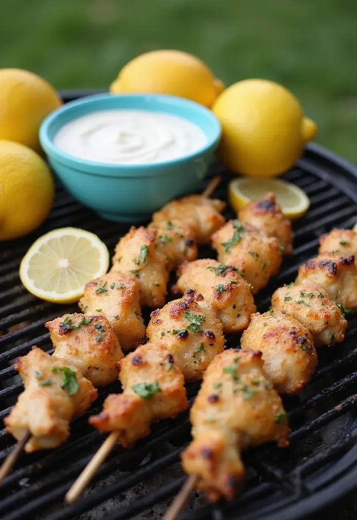 30+ Chicken and Campbell Soup Recipes That Are Family Favorites - 17. Lemon Herb Chicken Skewers