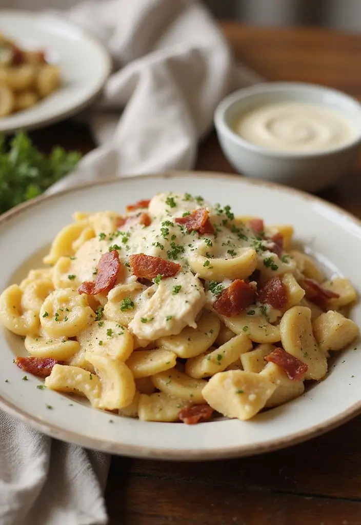 30+ Chicken and Campbell Soup Recipes That Are Family Favorites - 18. Chicken and Bacon Ranch Pasta