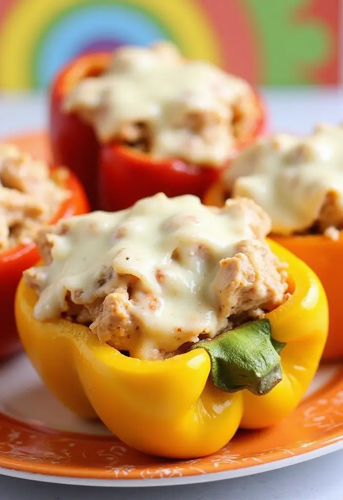 30+ Chicken and Campbell Soup Recipes That Are Family Favorites - 20. Chicken Alfredo Stuffed Peppers