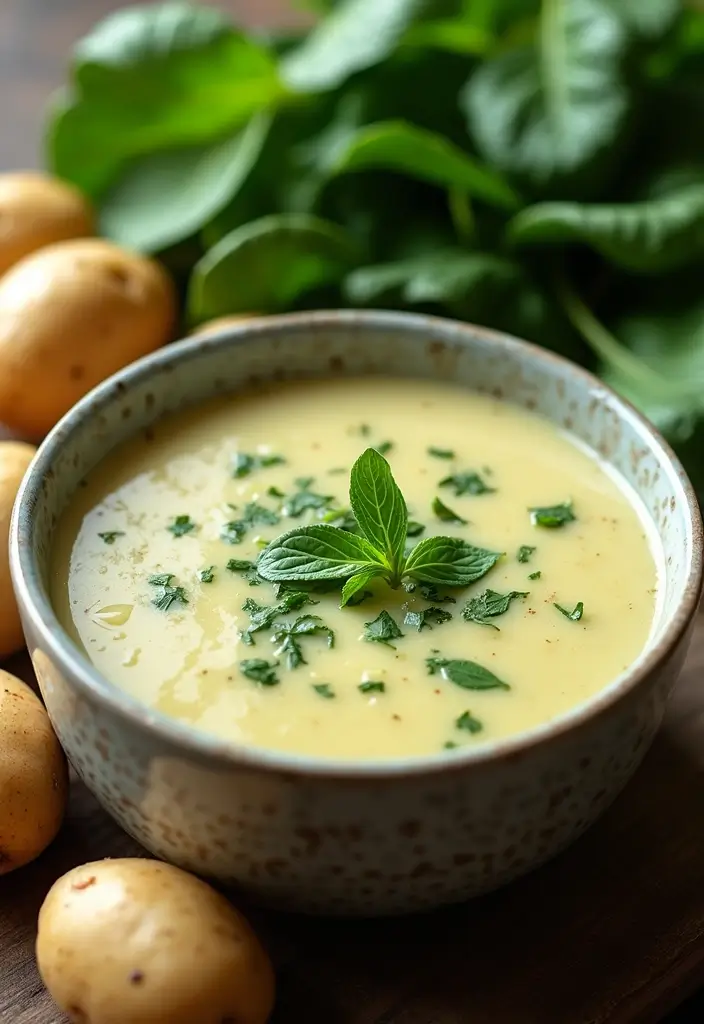 30+ Gluten Free Dairy Free Soup Recipes Everyone Will Love - 11. Creamy Spinach and Potato Soup