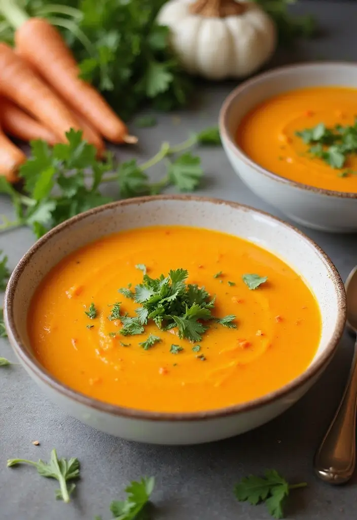 30+ Gluten Free Dairy Free Soup Recipes Everyone Will Love - 12. Carrot and Ginger Soup