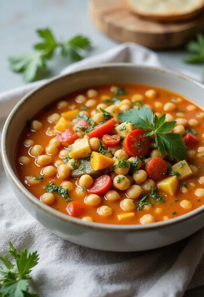 30+ Gluten Free Dairy Free Soup Recipes Everyone Will Love - 15. Mediterranean Chickpea Soup