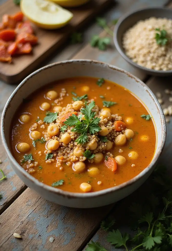 30+ Gluten Free Dairy Free Soup Recipes Everyone Will Love - 26. Chickpea and Quinoa Soup