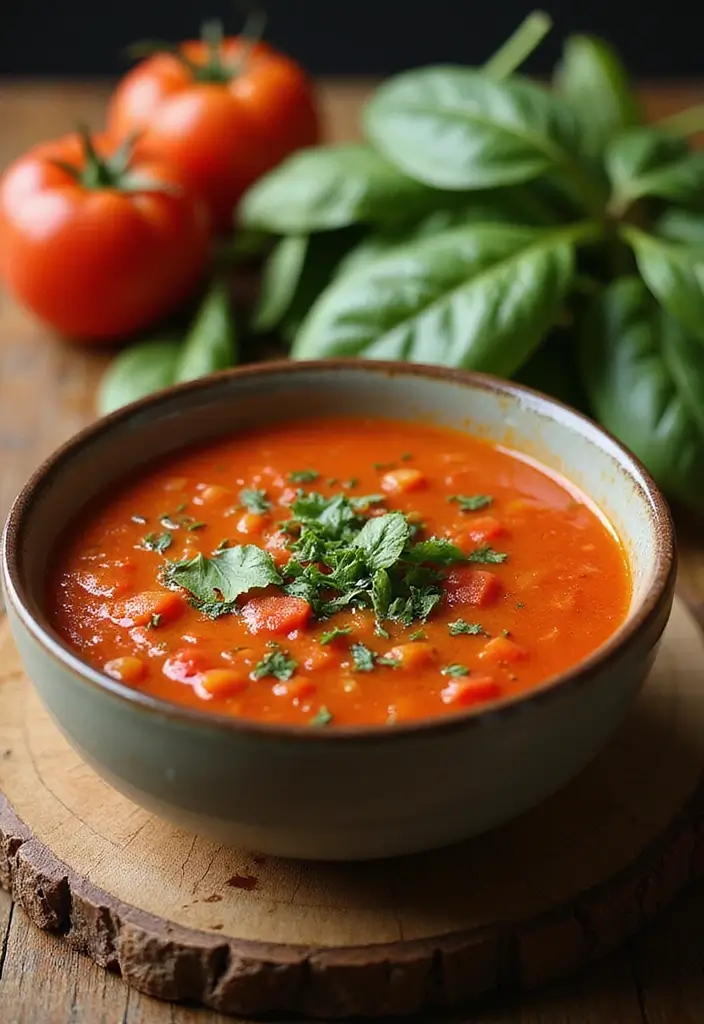 30 Gluten Free Vegetable Soup Recipes Full of Goodness 1 30 Gluten Free Vegetable Soup Recipes Full of Goodness - 1. Hearty Tomato and Spinach Soup