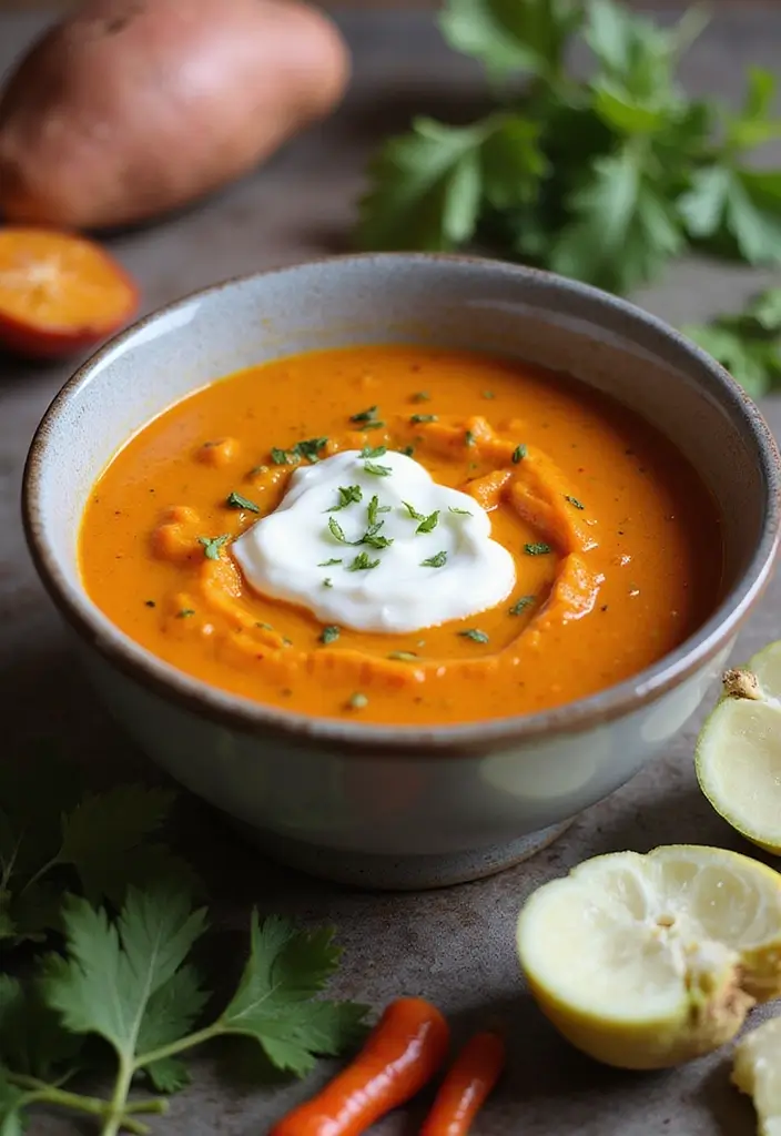 30 Gluten Free Vegetable Soup Recipes Full of Goodness 195 30 Gluten Free Vegetable Soup Recipes Full of Goodness - 29. Spicy Sweet Potato and Tomato Soup