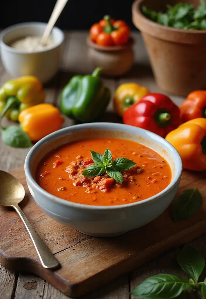30 Gluten Free Vegetable Soup Recipes Full of Goodness 22 30 Gluten Free Vegetable Soup Recipes Full of Goodness - 4. Spicy Roasted Red Pepper Soup