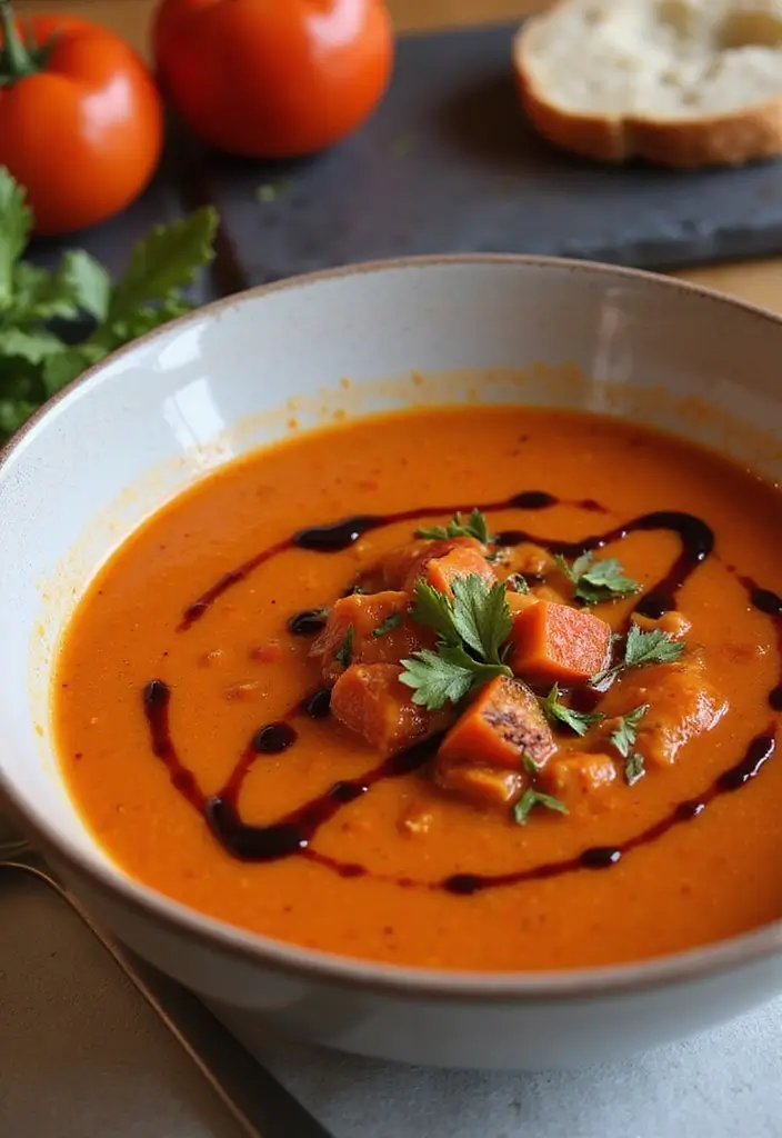 30 Gluten Free Winter Soup Recipes to Keep You Cozy - 10. Roasted Red Pepper and Tomato Soup